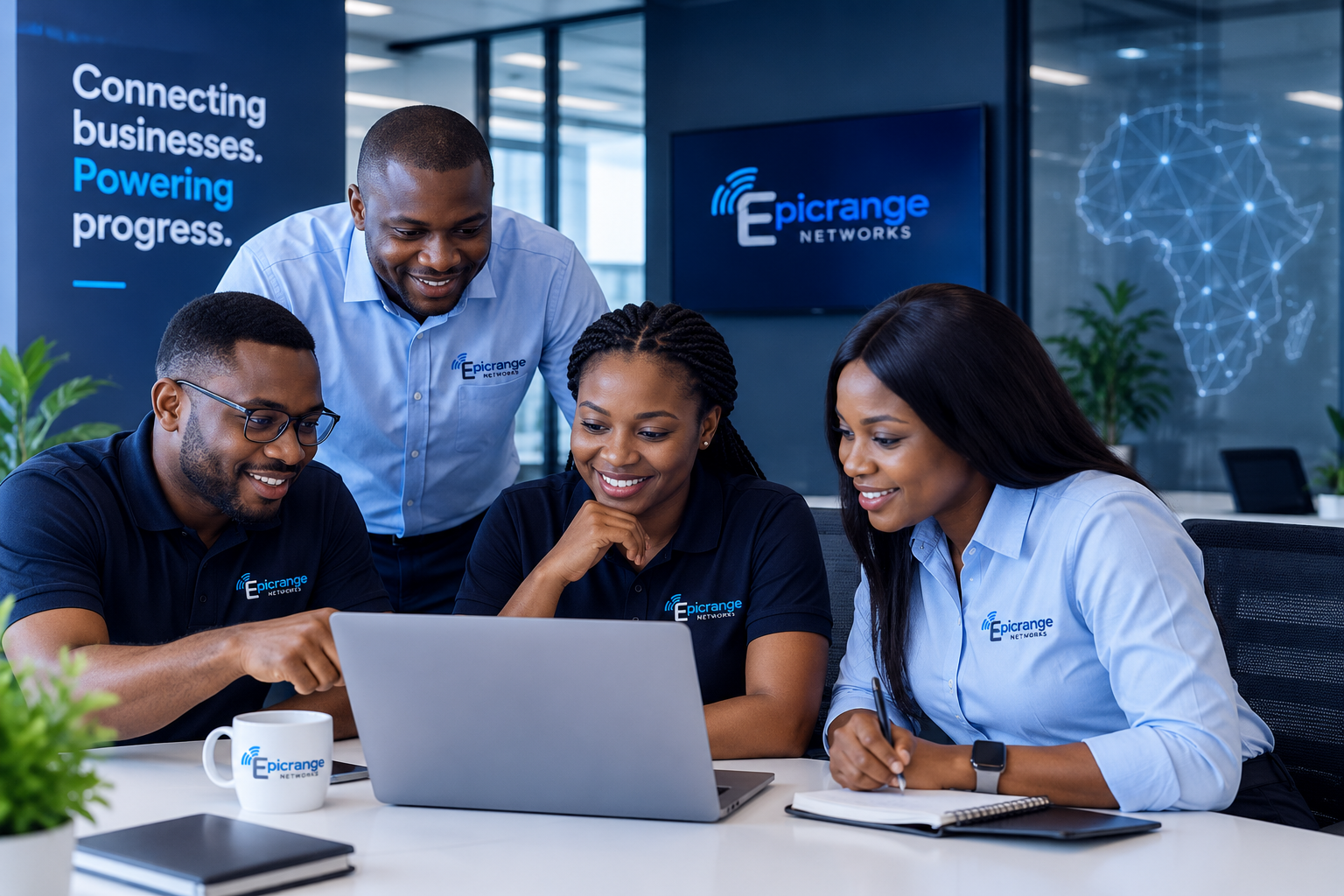 Epicrange Networks team working together
