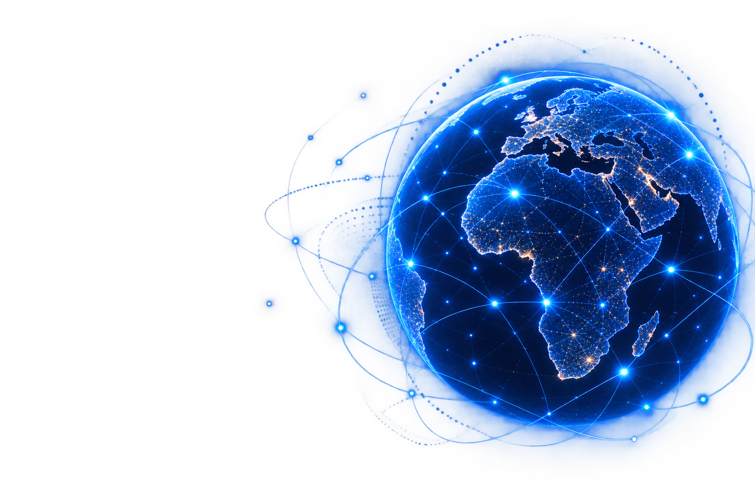 Digital globe representing domain connectivity